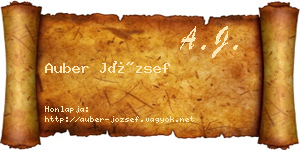 Auber József névjegykártya